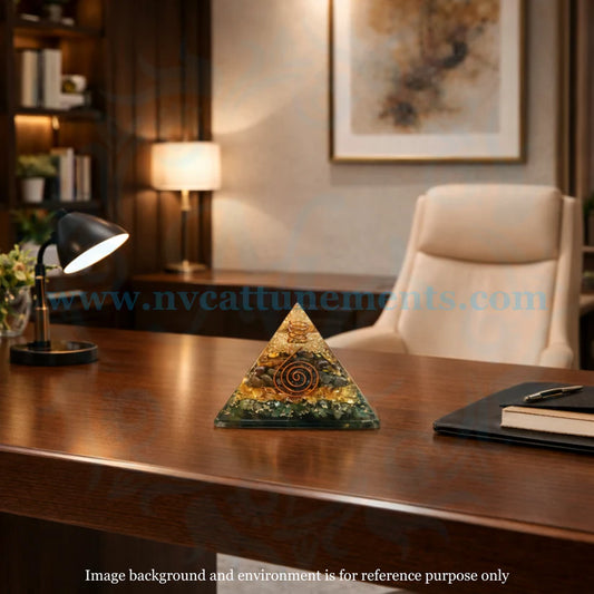 Money Magnet Natural Crystal Stone Orgonite Pyramid