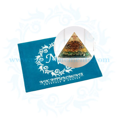 Money Magnet Natural Crystal Stone Orgonite Pyramid
